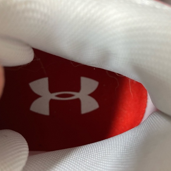 Under Armour Men’s Highlight Hammer MC Football Cleats, Size 8, Red/White - Picture 7 of 7